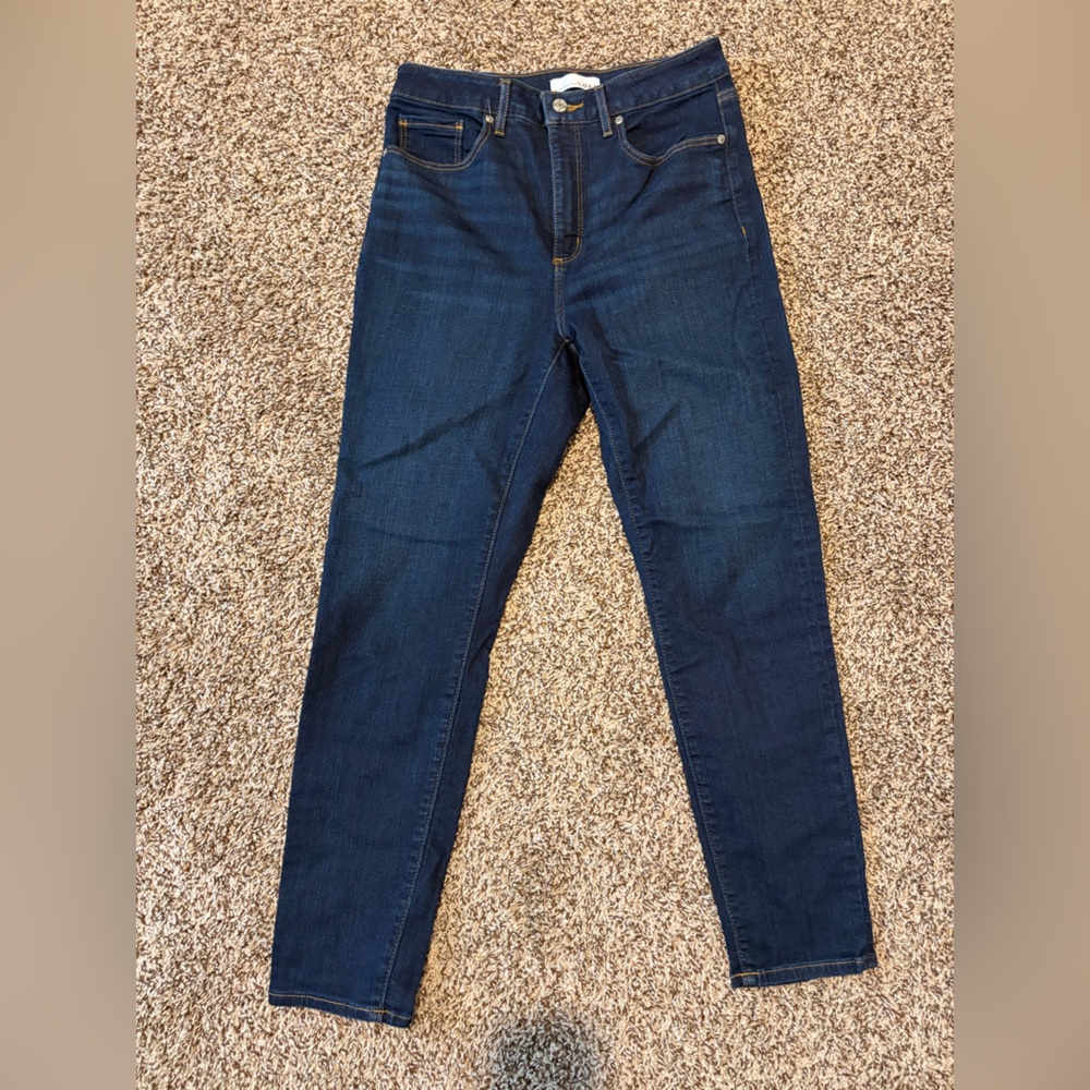 Loft Dark Blue Curvy Skinny Jeans